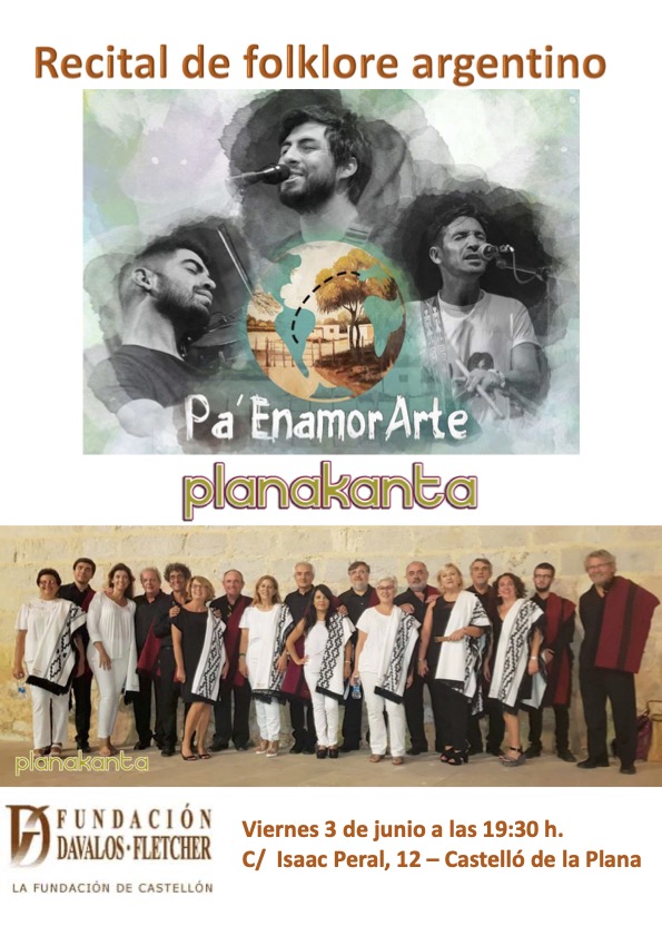 Recital de folklore argentino Asociación Cultural Planakanta
